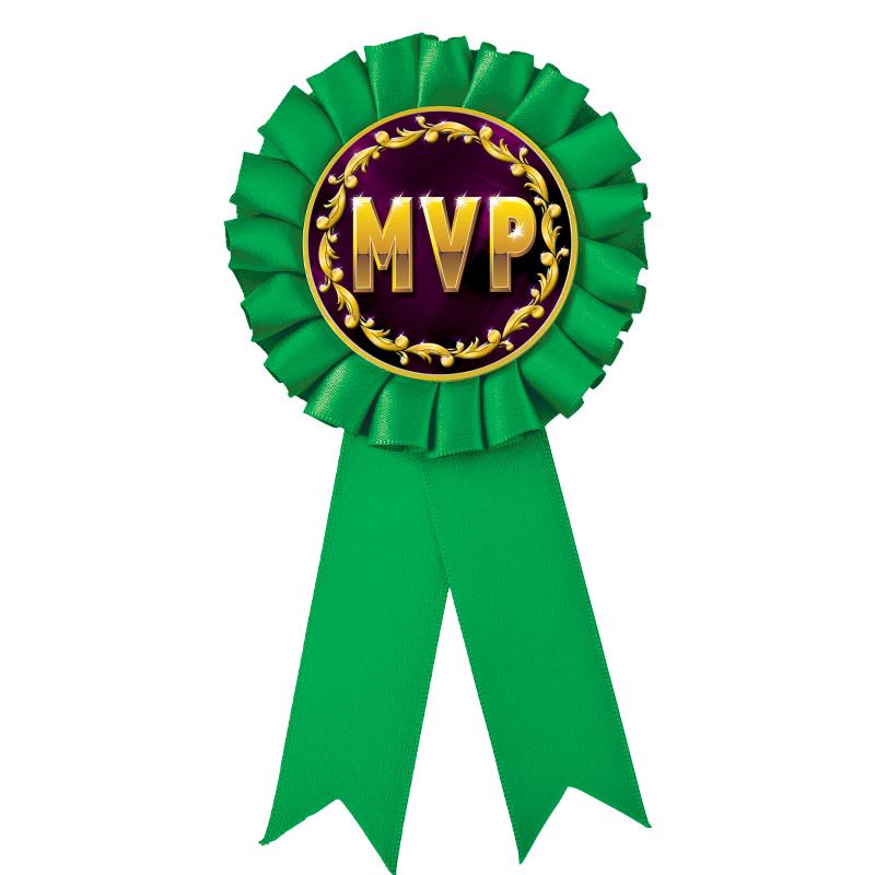 GREEN MYLAR ROSETTES