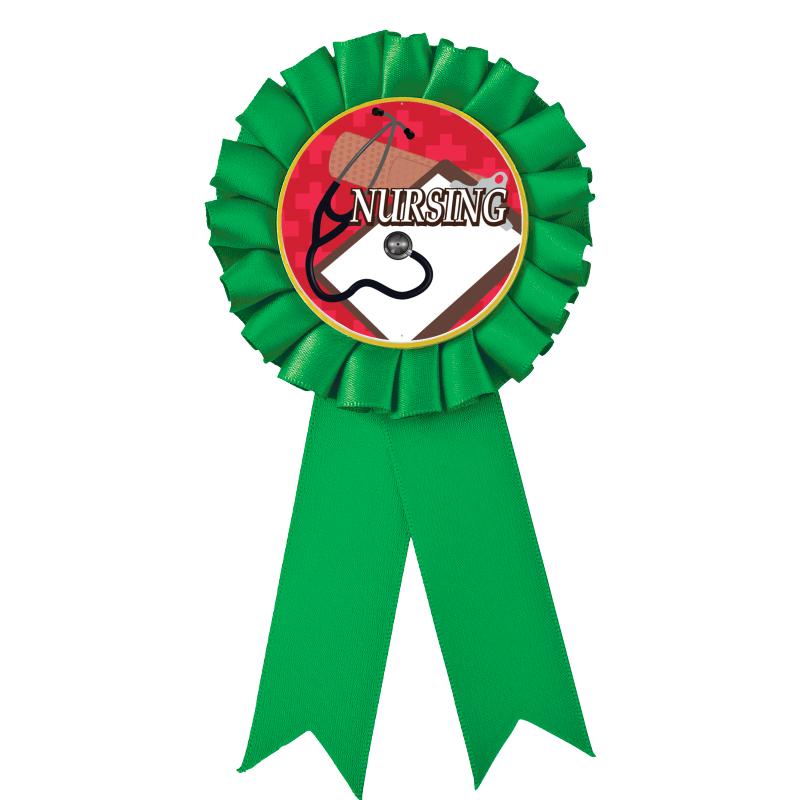 GREEN MYLAR ROSETTES