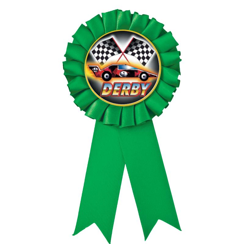 GREEN MYLAR ROSETTES