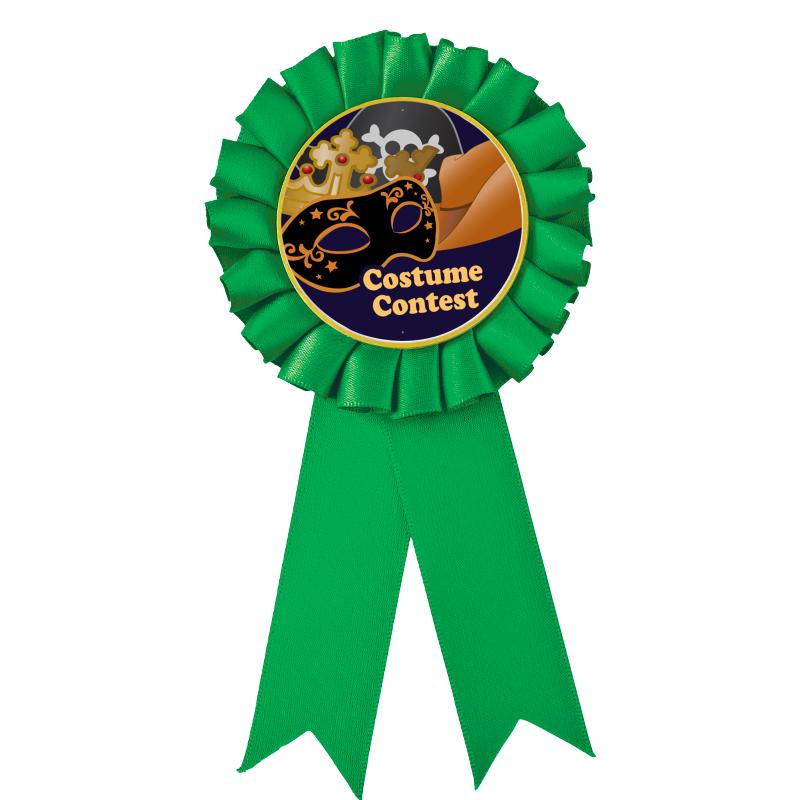 GREEN MYLAR ROSETTES