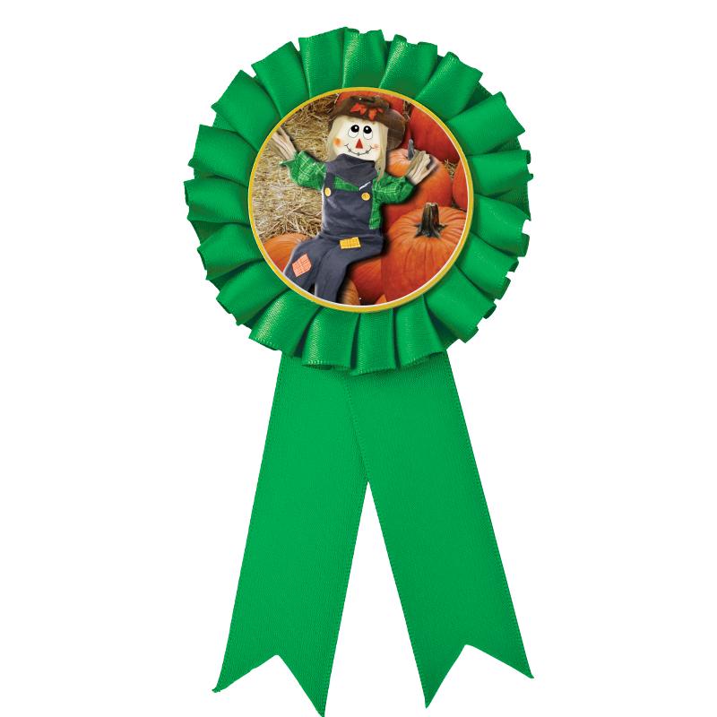 GREEN MYLAR ROSETTES