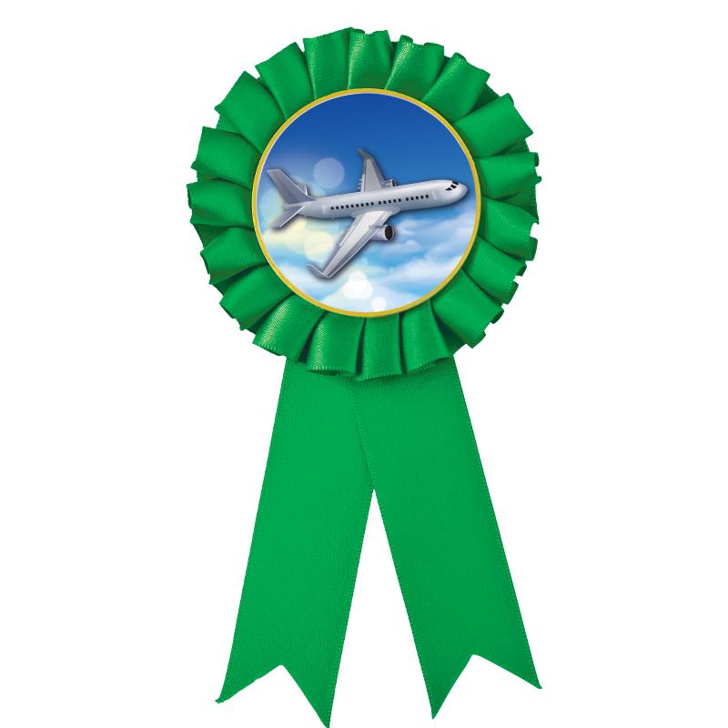 GREEN MYLAR ROSETTES