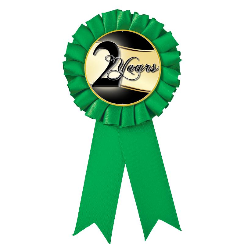 GREEN MYLAR ROSETTES