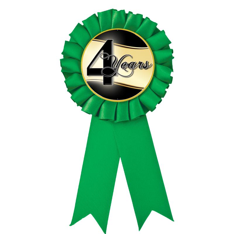 GREEN MYLAR ROSETTES