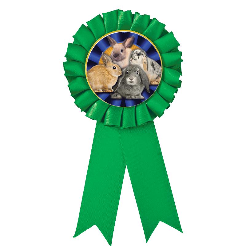 GREEN MYLAR ROSETTES