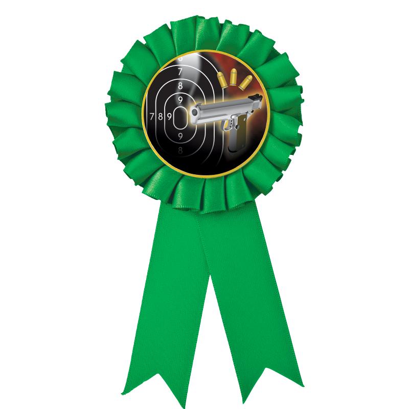 GREEN MYLAR ROSETTES