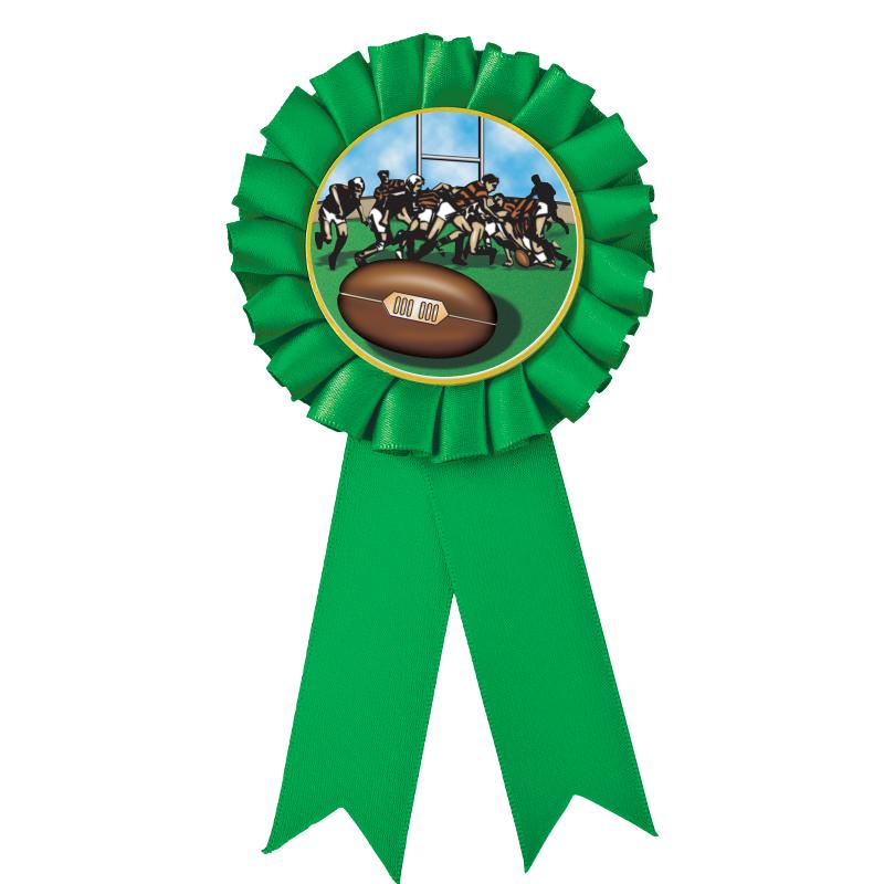 GREEN MYLAR ROSETTES