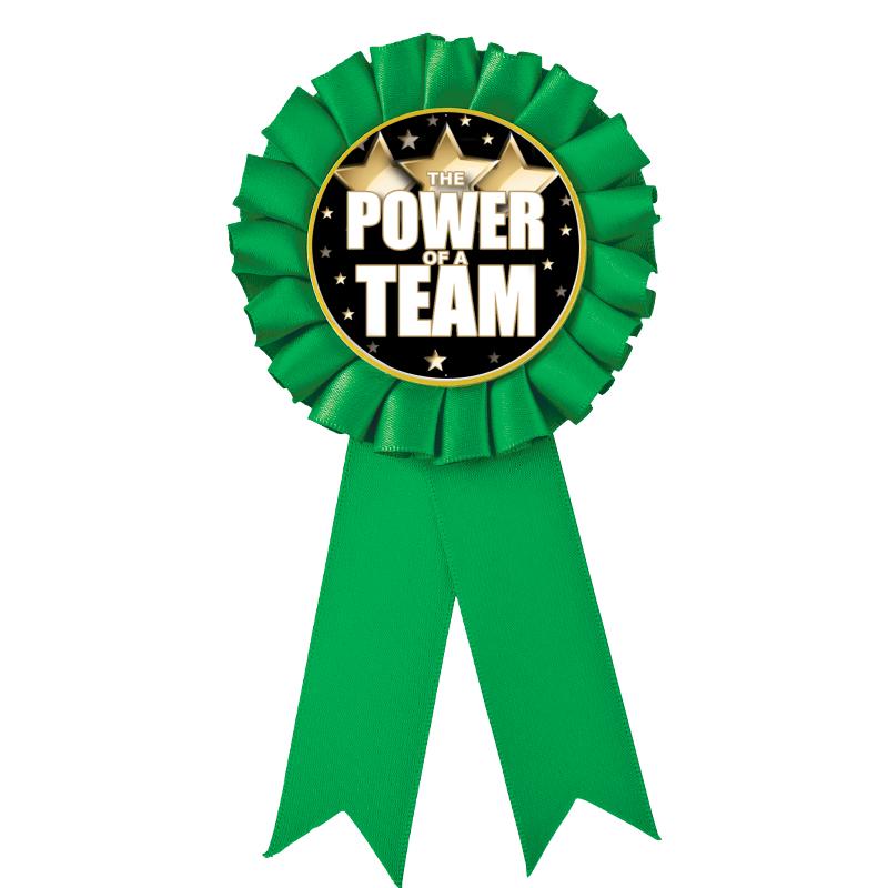 GREEN MYLAR ROSETTES