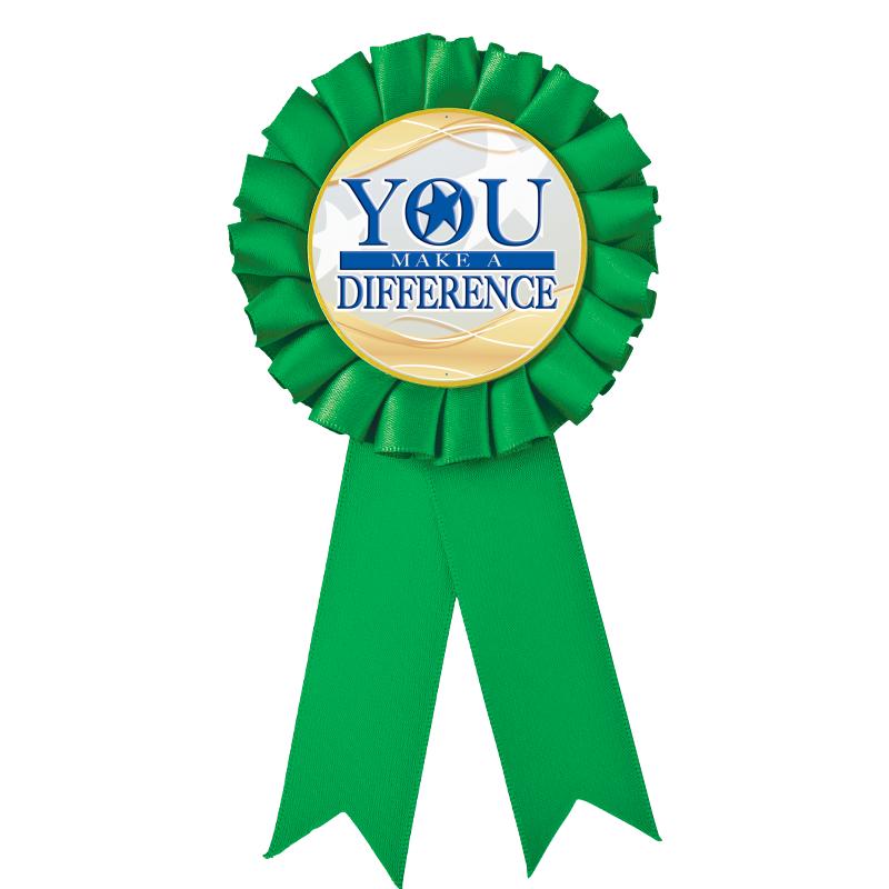 GREEN MYLAR ROSETTES