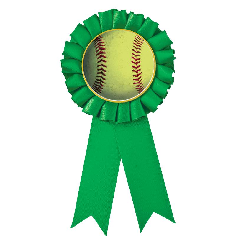 GREEN MYLAR ROSETTES