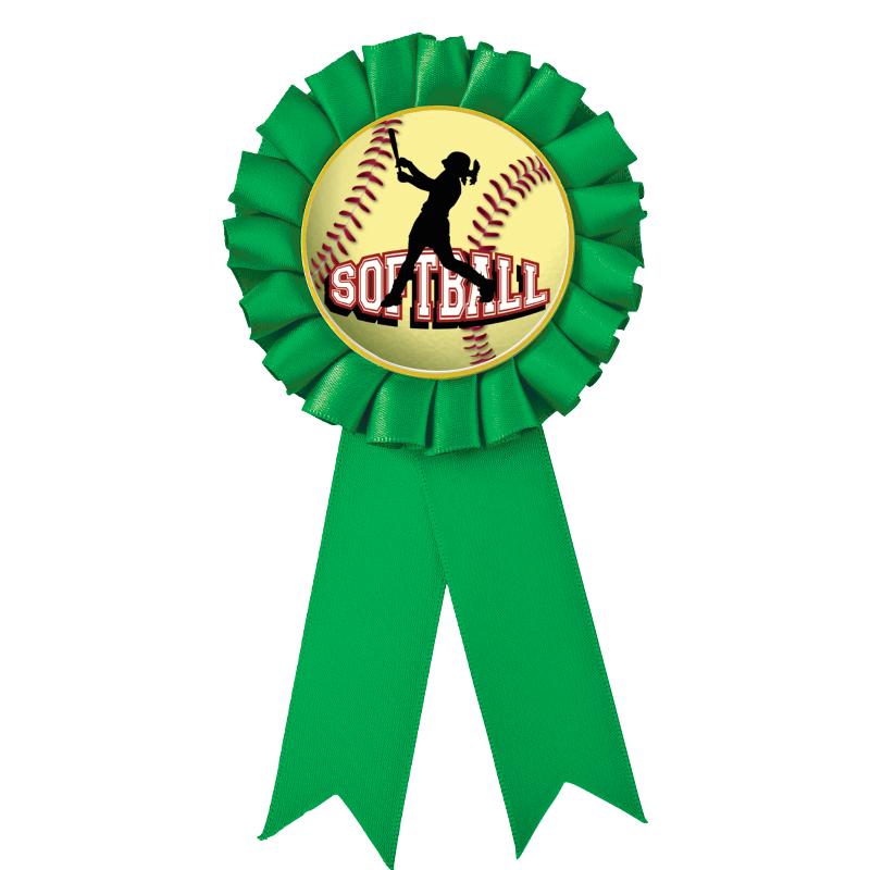 GREEN MYLAR ROSETTES