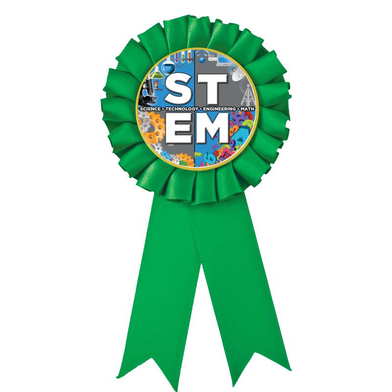 GREEN MYLAR ROSETTES