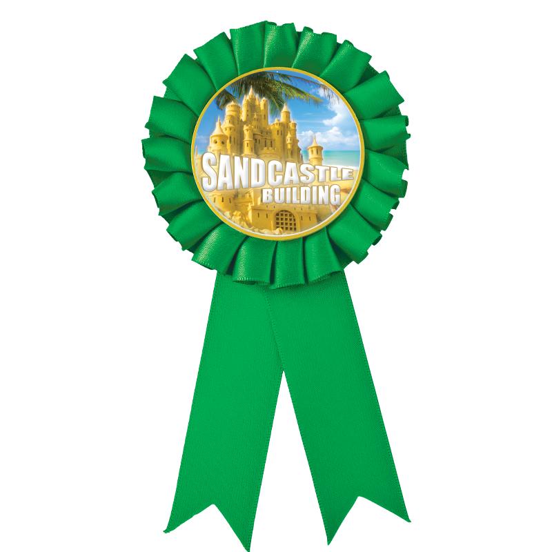 GREEN MYLAR ROSETTES