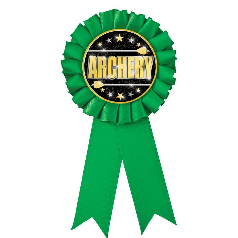 GREEN MYLAR ROSETTES