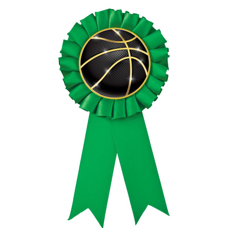 GREEN MYLAR ROSETTES