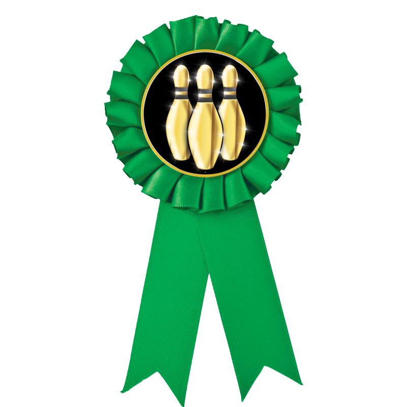 GREEN MYLAR ROSETTES