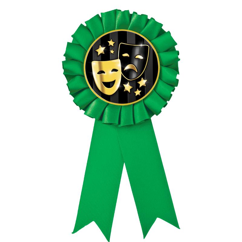 GREEN MYLAR ROSETTES