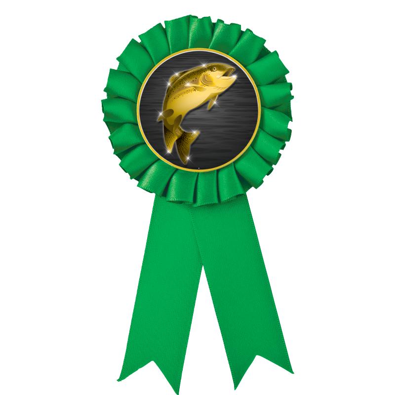 GREEN MYLAR ROSETTES