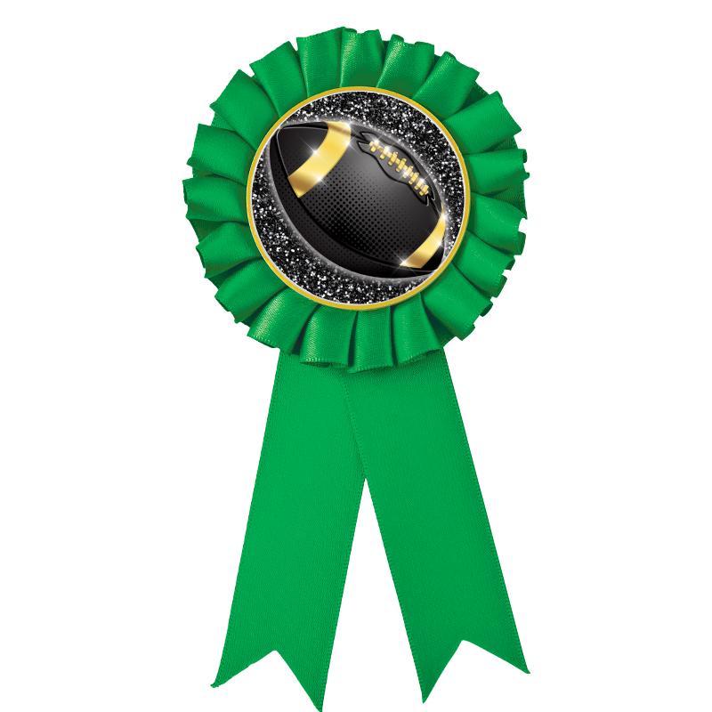 GREEN MYLAR ROSETTES