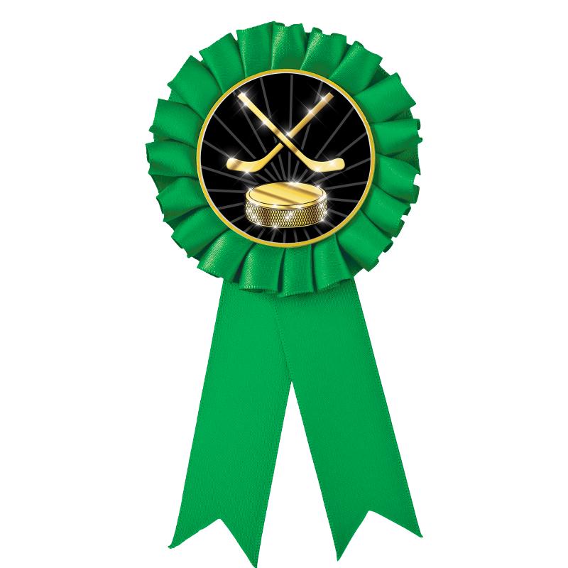 GREEN MYLAR ROSETTES