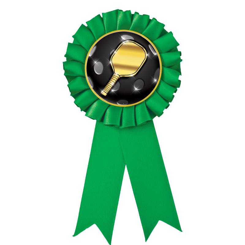 GREEN MYLAR ROSETTES