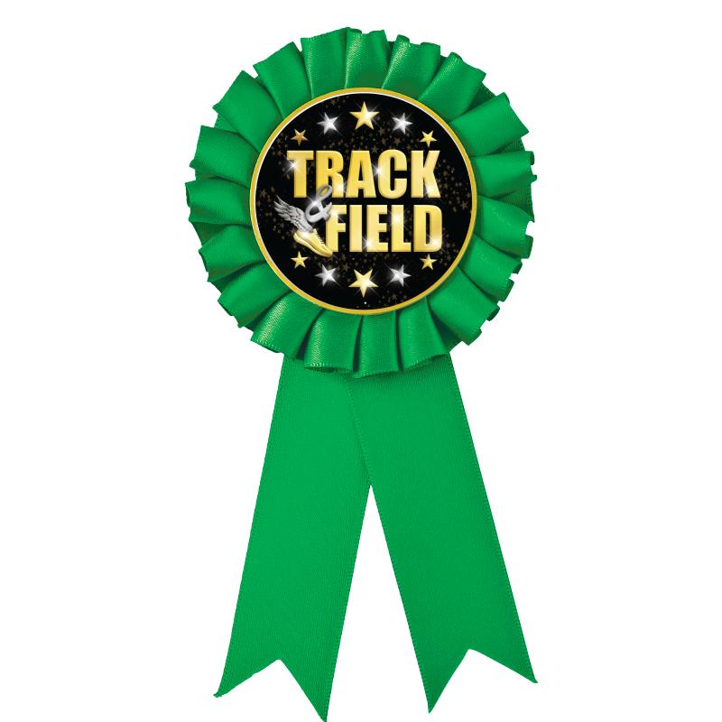 GREEN MYLAR ROSETTES