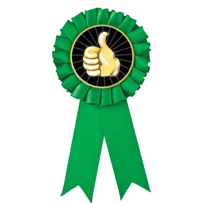 GREEN MYLAR ROSETTES