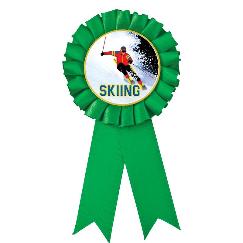 GREEN MYLAR ROSETTES