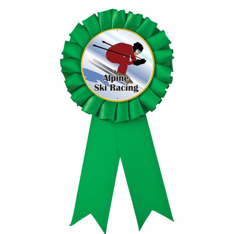 GREEN MYLAR ROSETTES