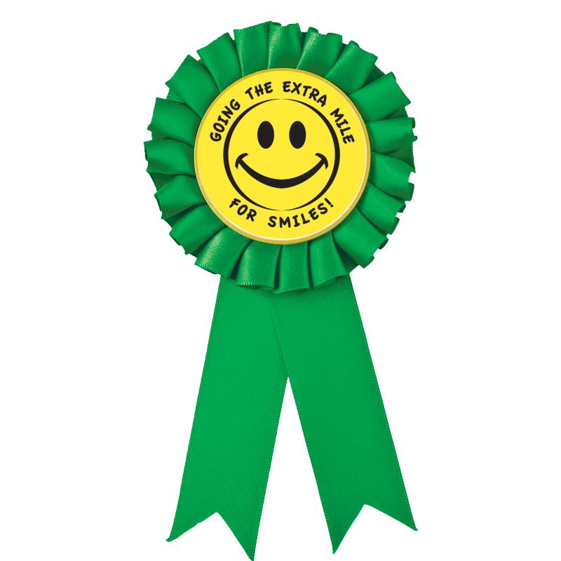 GREEN MYLAR ROSETTES