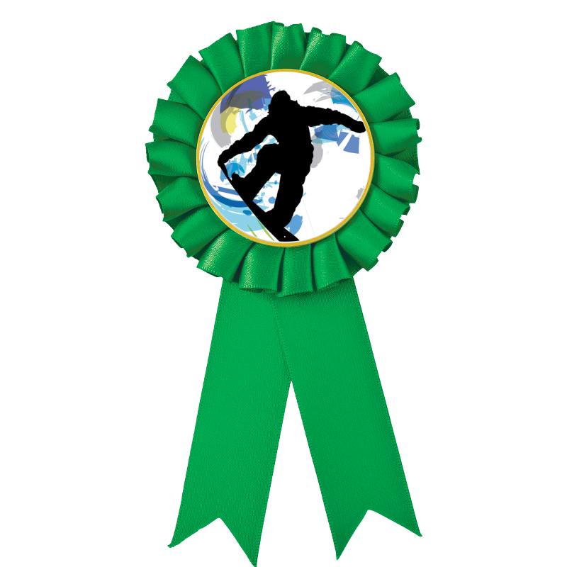 GREEN MYLAR ROSETTES