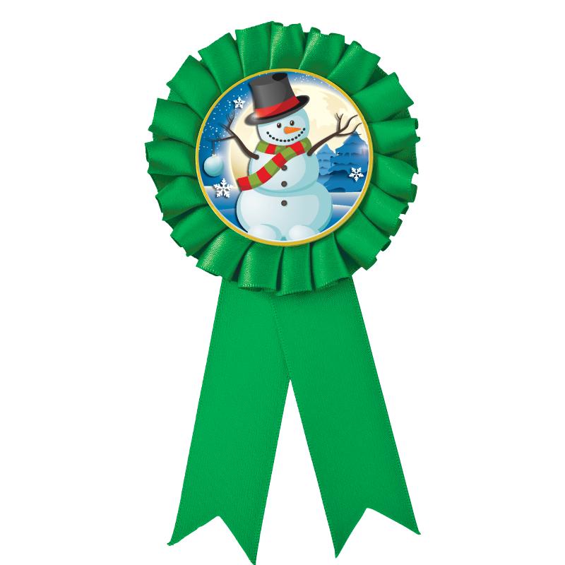 GREEN MYLAR ROSETTES