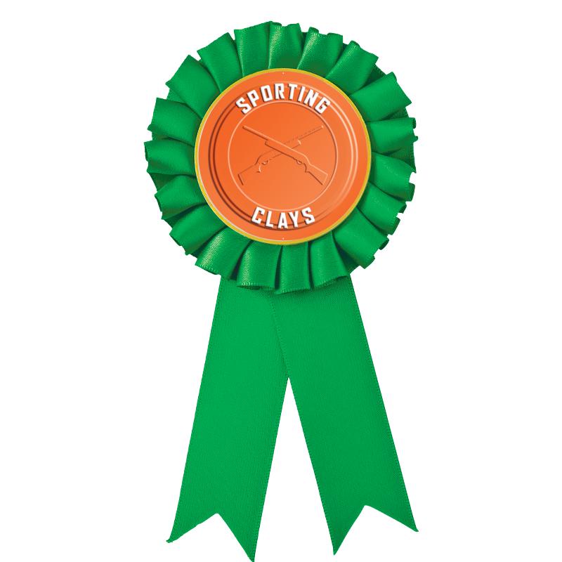GREEN MYLAR ROSETTES