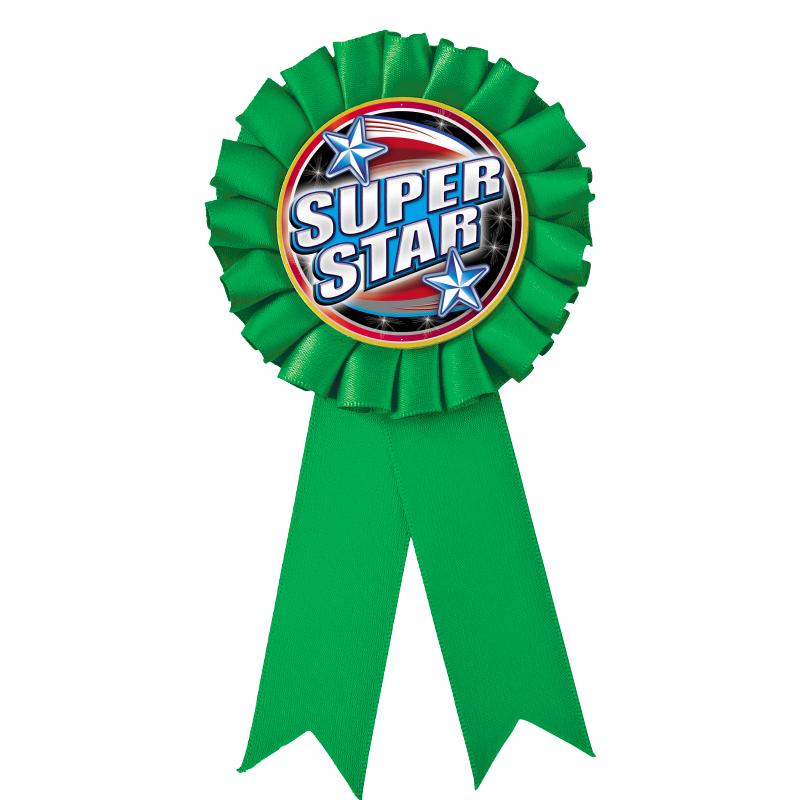 GREEN MYLAR ROSETTES