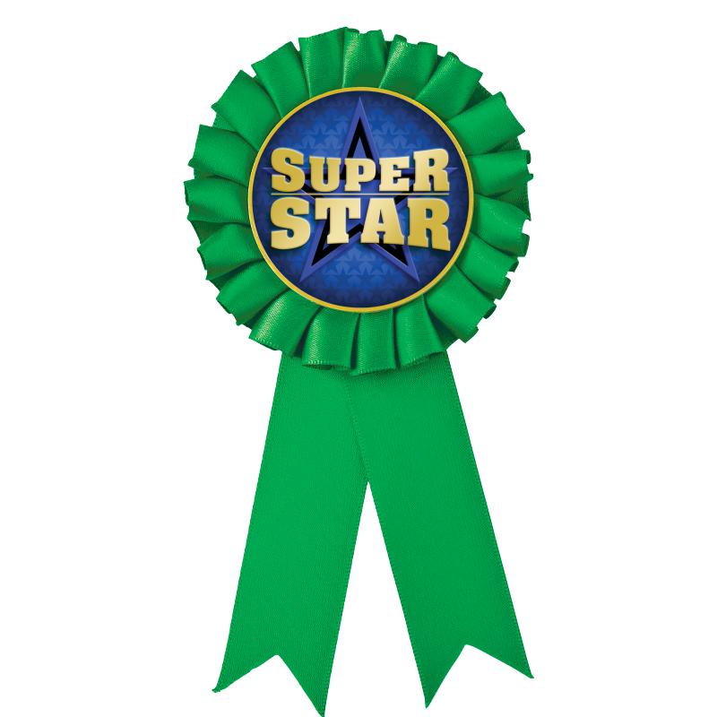 GREEN MYLAR ROSETTES