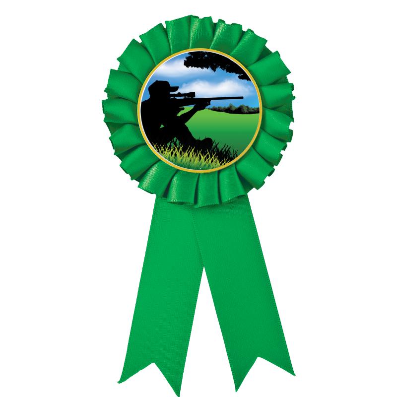 GREEN MYLAR ROSETTES