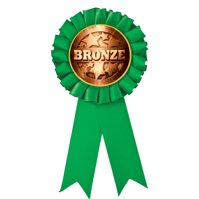 GREEN MYLAR ROSETTES