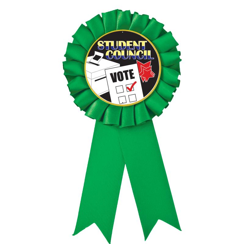 GREEN MYLAR ROSETTES