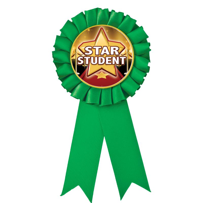 GREEN MYLAR ROSETTES