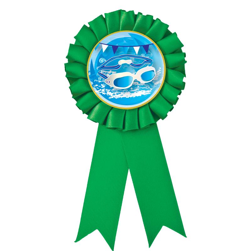 GREEN MYLAR ROSETTES