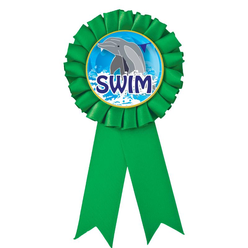 GREEN MYLAR ROSETTES