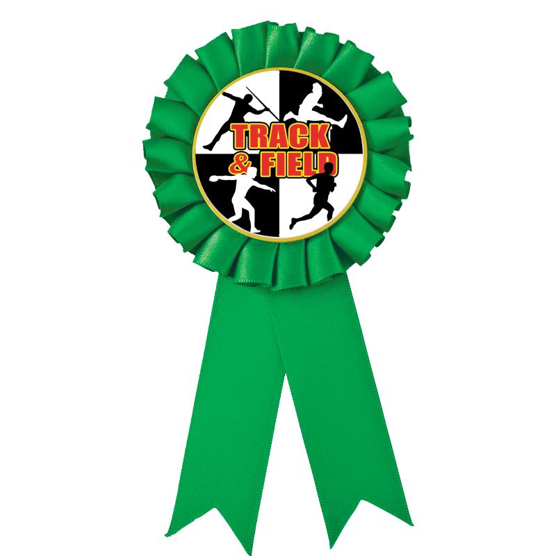 GREEN MYLAR ROSETTES