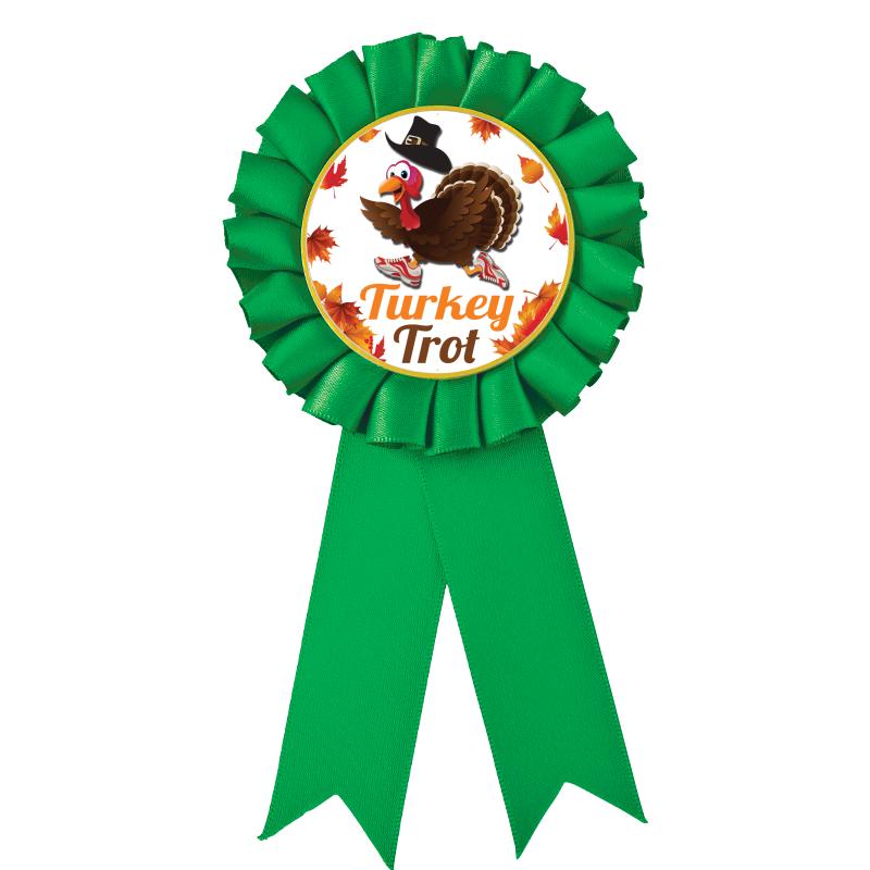 GREEN MYLAR ROSETTES