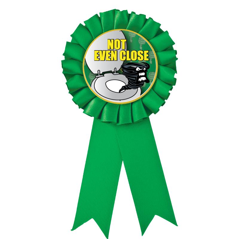 GREEN MYLAR ROSETTES