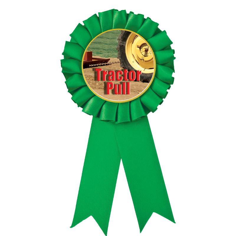 GREEN MYLAR ROSETTES