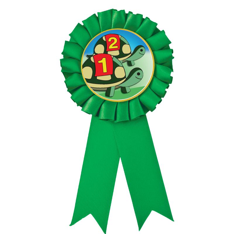 GREEN MYLAR ROSETTES