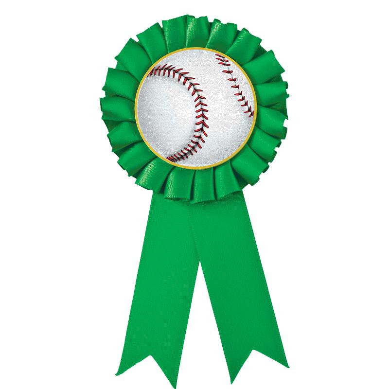 GREEN MYLAR ROSETTES