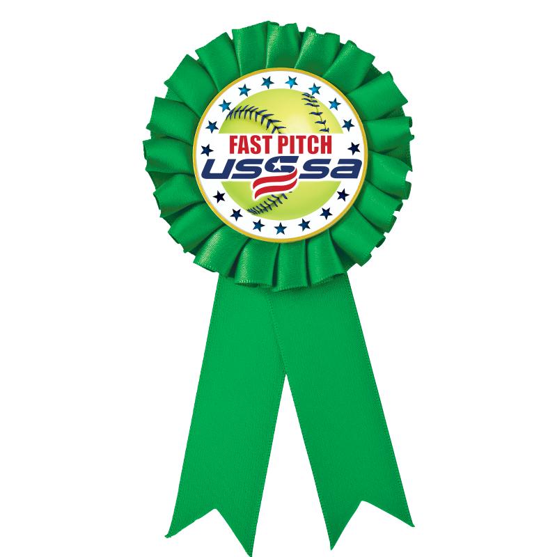 GREEN MYLAR ROSETTES