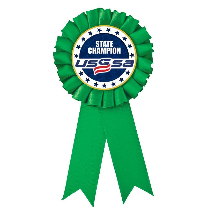 GREEN MYLAR ROSETTES