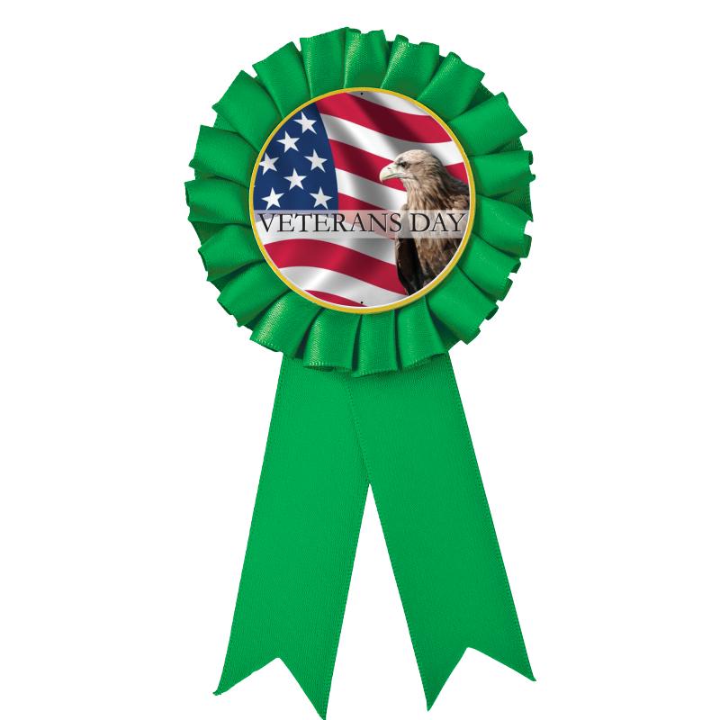 GREEN MYLAR ROSETTES